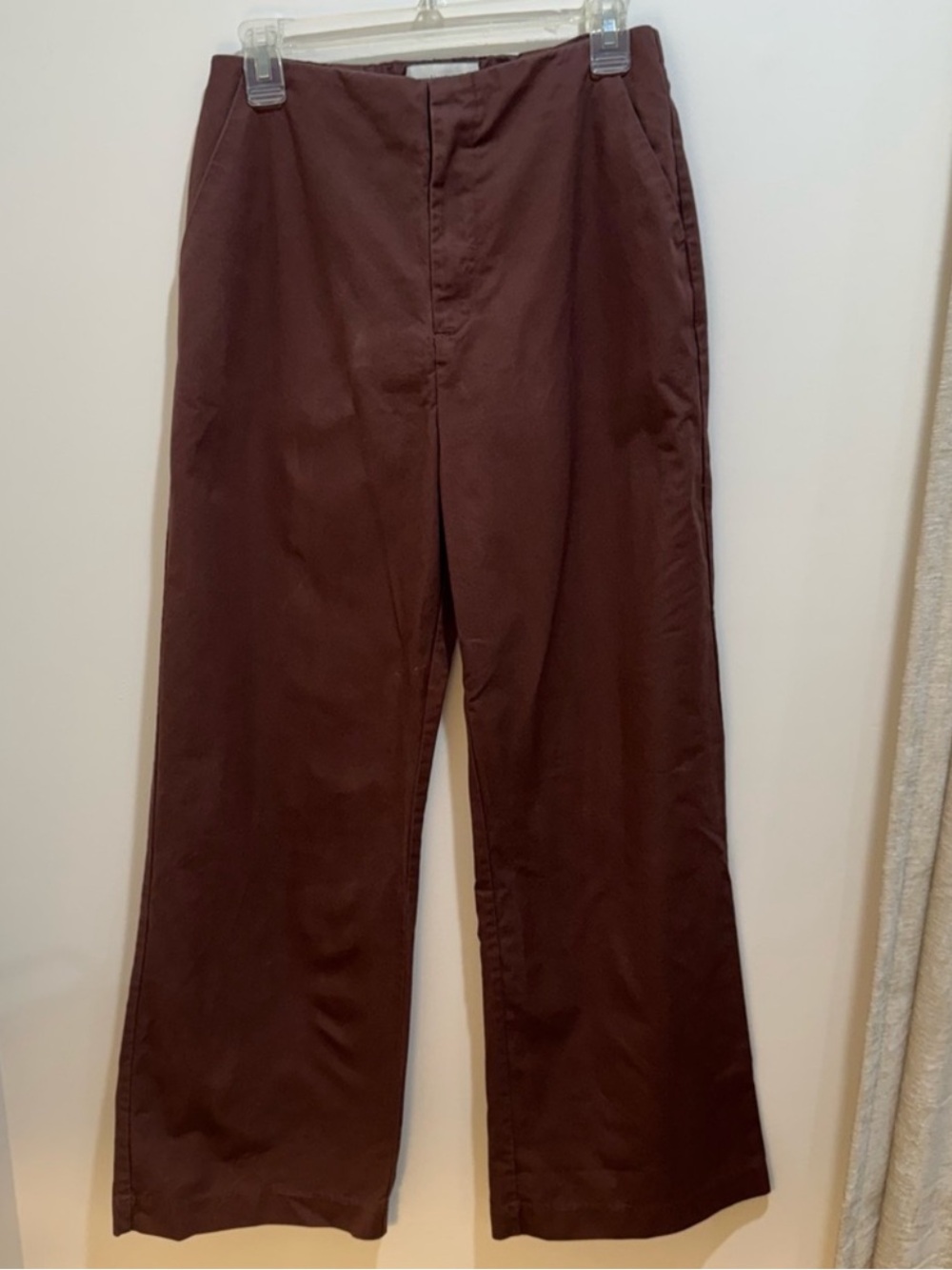 Abercrombie & Fitch Wide Leg Trousers Brown Size M